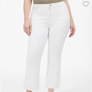 Madewell Mid-Rise Kick Out White Jeans
